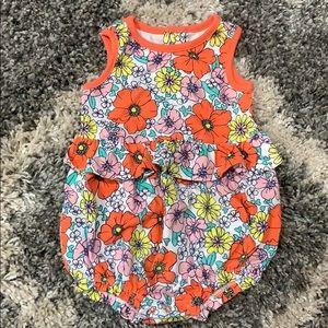Baby Girl Flowered Romper